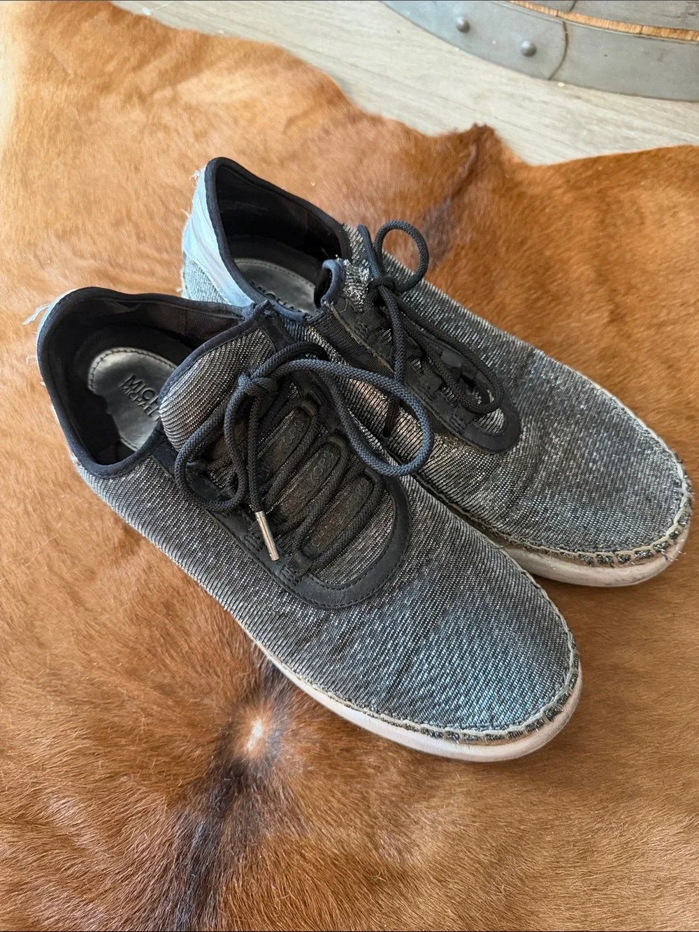 $165 Michael Kors Finch Espadrille Gunmetal Sneakers – Size 9 | Casual Chic